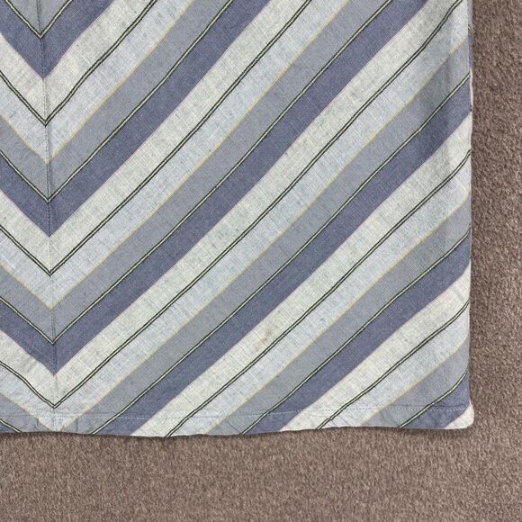 GAP Skirt Womens 6 Blue White Chevron Stripe Linen Cotton A Line Pockets Summer - Picture 12 of 14